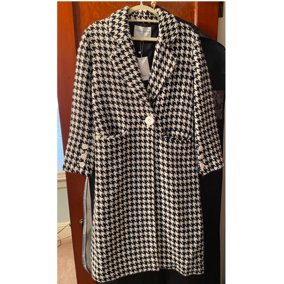 Petite Studio Marquis Coat Black Houndstooth - Picture 4 of 4